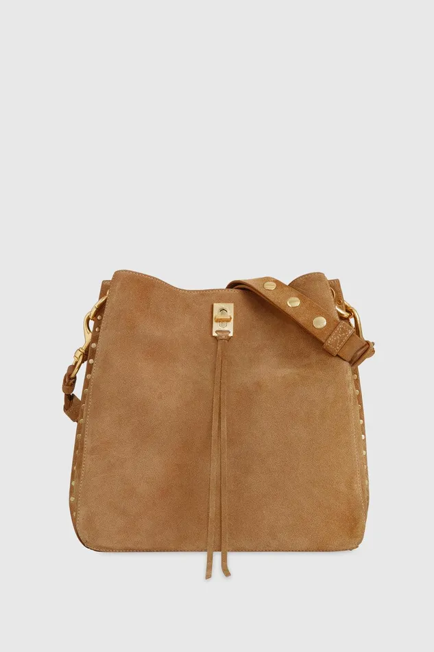 Women Shoulder Bags Rebecca Minkoff Darren Shoulder Bag Camelantique Brass