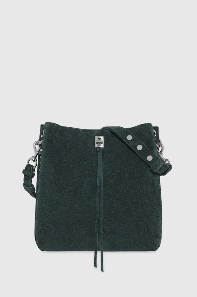 Women Shoulder Bags Rebecca Minkoff Darren Shoulder Bag Deep Jadegunmetal
