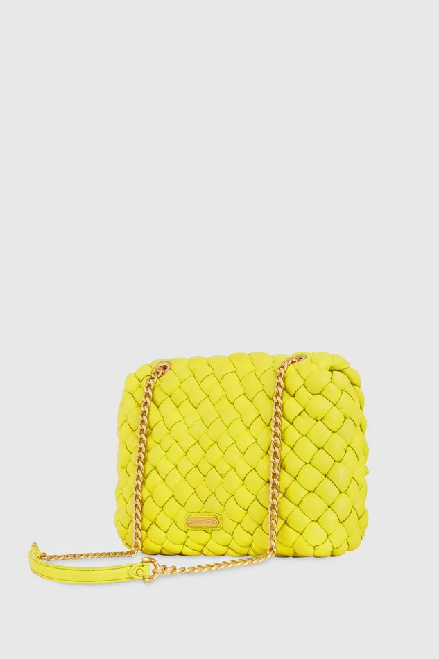 Women Shoulder Bags Rebecca Minkoff Edie Woven Shoulder Bag Citronantique Brass Women Shoulder Bags Rebecca Minkoff Edie Woven Shoulder Bag Citronantique Brass