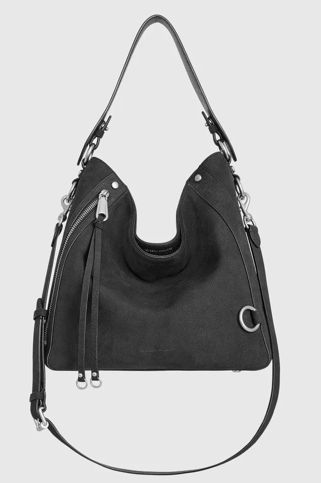 Women Shoulder Bags Rebecca Minkoff MAB Hobo Washed Black