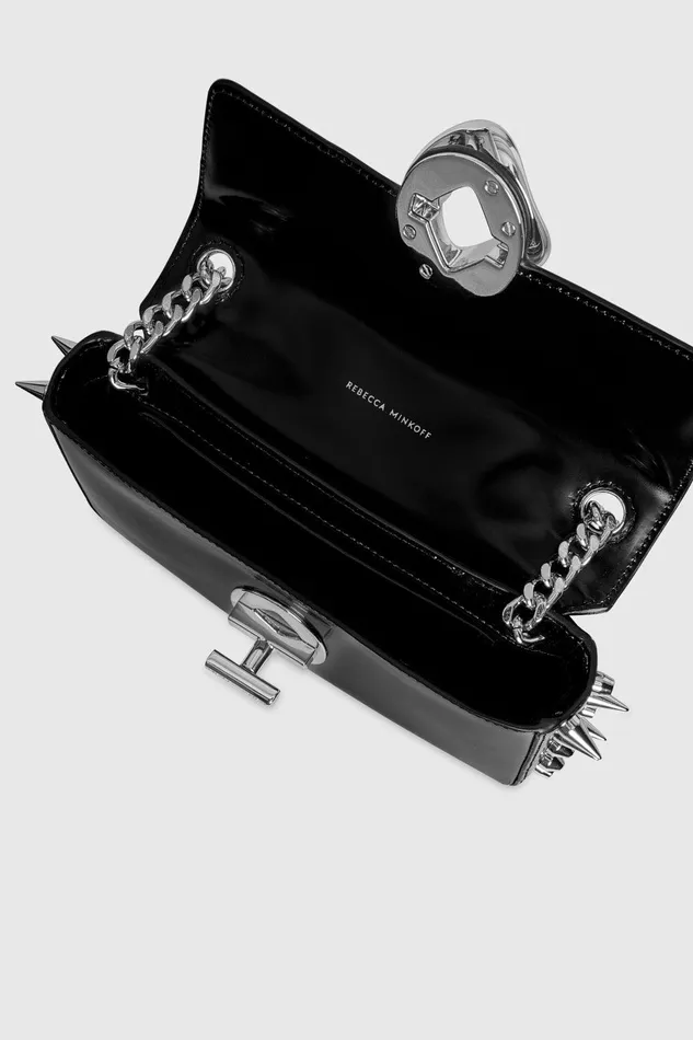 Women Shoulder Bags Rebecca Minkoff Punk G Small Chain Shoulder Bag Blacksilver