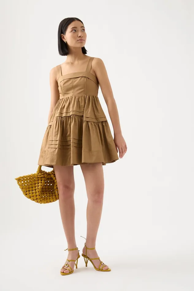 Women Sight Bow Mini Dress Willow Aje Dresses