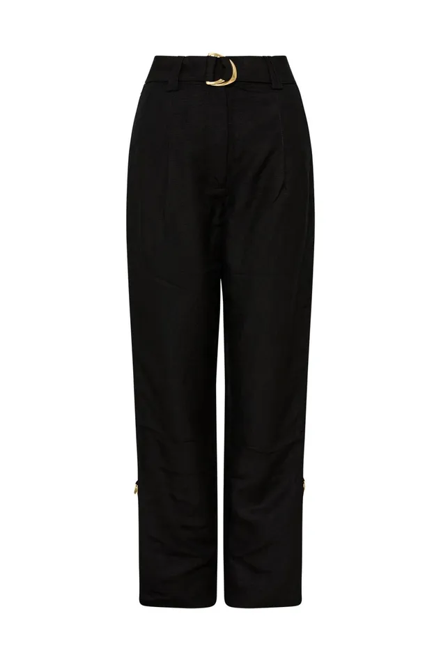 Women Signal Logo Pant Black Aje Pants