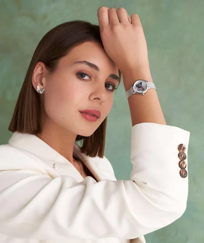 Women Signature Watches Olivia Burton 28mm Butterfly Ultra Slim Silver Mesh Watch Women Signature Watches Olivia Burton 28mm Butterfly Ultra Slim Silver Mesh Watch