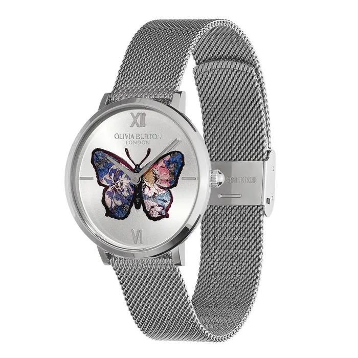 Women Signature Watches Olivia Burton 35mm Butterfly Ultra Slim Silver Mesh Watch Women Signature Watches Olivia Burton 35mm Butterfly Ultra Slim Silver Mesh Watch
