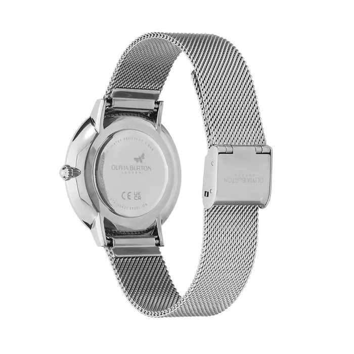 Women Signature Watches Olivia Burton 35mm Butterfly Ultra Slim Silver Mesh Watch Women Signature Watches Olivia Burton 35mm Butterfly Ultra Slim Silver Mesh Watch