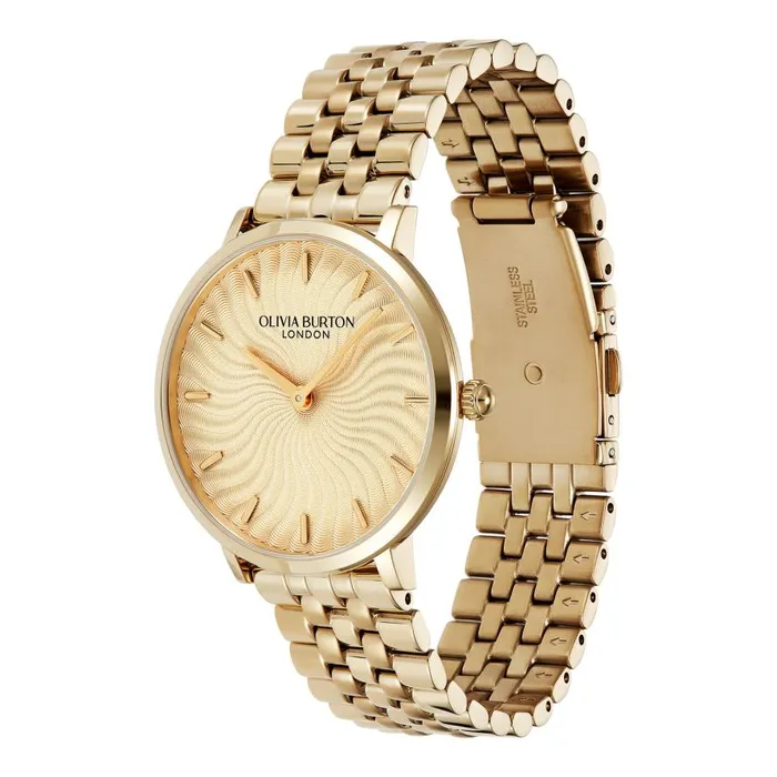 Women Signature Watches Olivia Burton 35mm Radiant Sun Gold Bracelet Watch