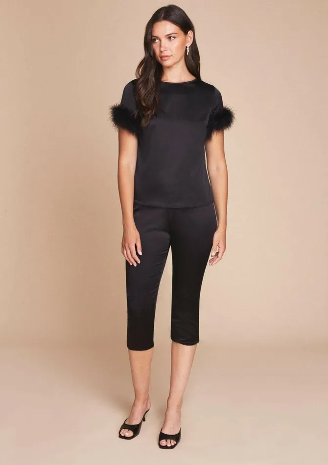 Women Silk Camisoles and Tops Gilda and Pearl Kitty TShirt Women Silk Camisoles and Tops Gilda and Pearl Kitty TShirt