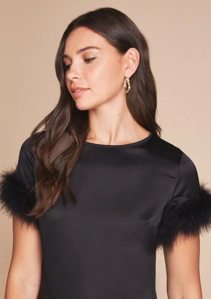 Women Silk Camisoles and Tops Gilda and Pearl Kitty TShirt Women Silk Camisoles and Tops Gilda and Pearl Kitty TShirt