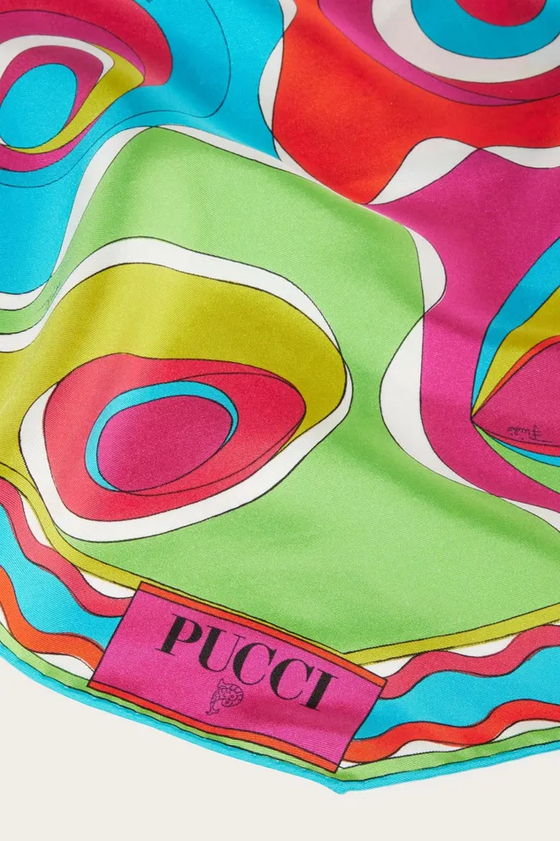 Women Silks PUCCI BersaglioPrint SilkTwill Scarf
