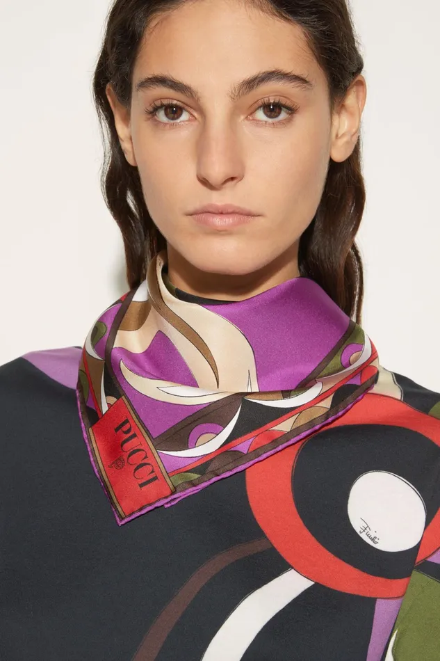 Women Silks PUCCI CigniPrint Small SilkTwill Carr