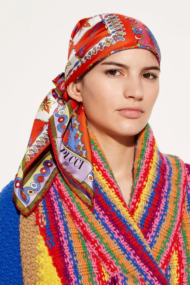 Women Silks PUCCI FestaPrint Large SilkTwill Carr