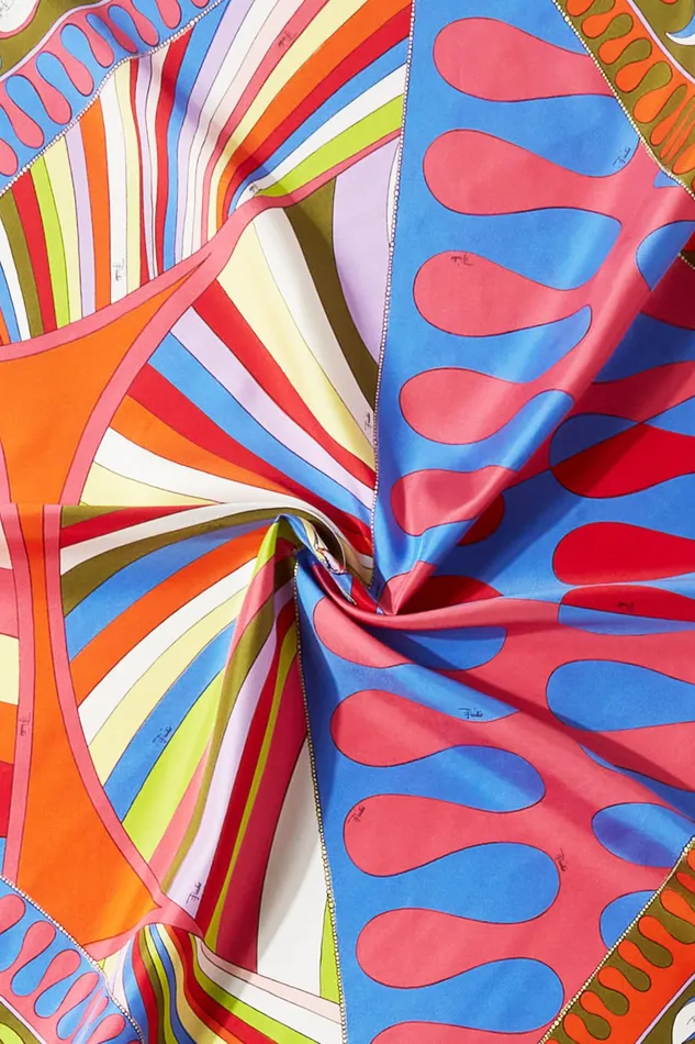 Women Silks PUCCI Iride And LeocornoPrint Large SilkTwill Carr