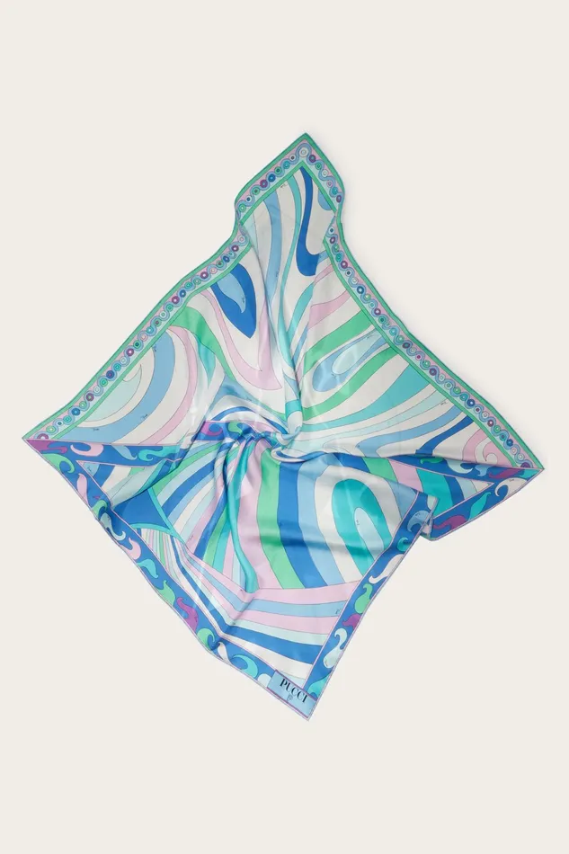 Women Silks PUCCI Iride And MarmoPrint Large SilkTwill Carr