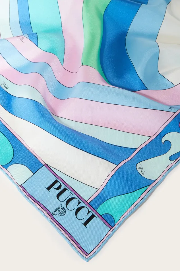 Women Silks PUCCI Iride And MarmoPrint Large SilkTwill Carr