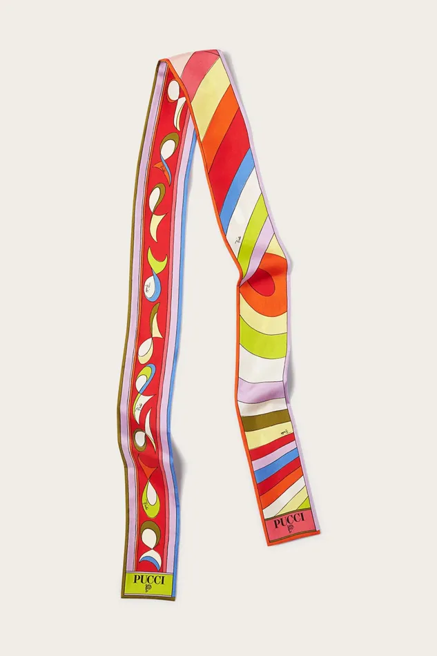 Women Silks PUCCI Iride And PesciPrint SilkTwill Scarf
