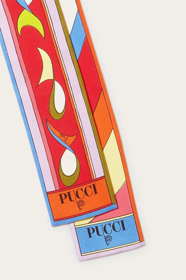 Women Silks PUCCI Iride And PesciPrint SilkTwill Scarf