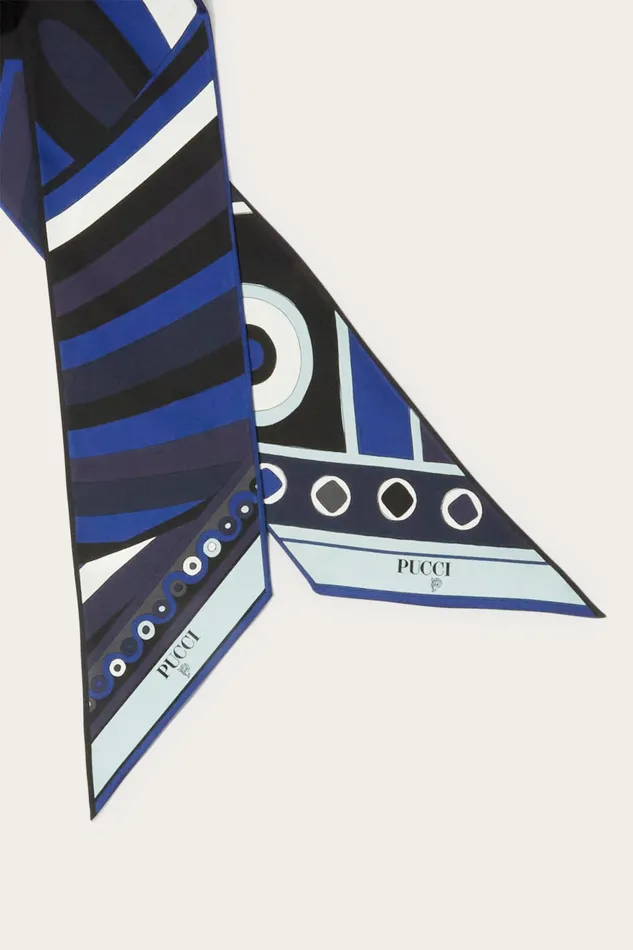 Women Silks PUCCI Iride And VivaraPrint SilkTwill Maxi Scarf