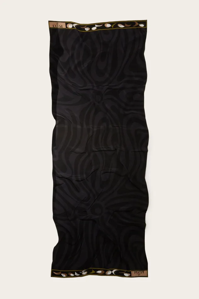 Women Silks PUCCI Marmo And PesciPrint SilkTwill Stole