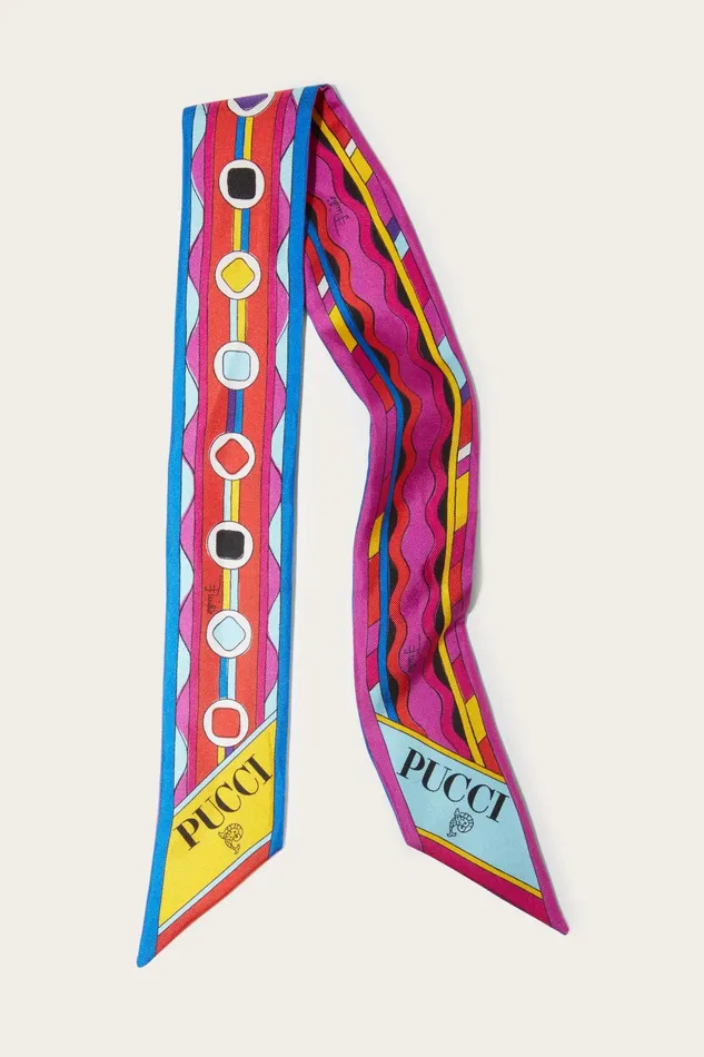 Women Silks PUCCI Vivara And BersaglioPrint SilkTwill Scarf