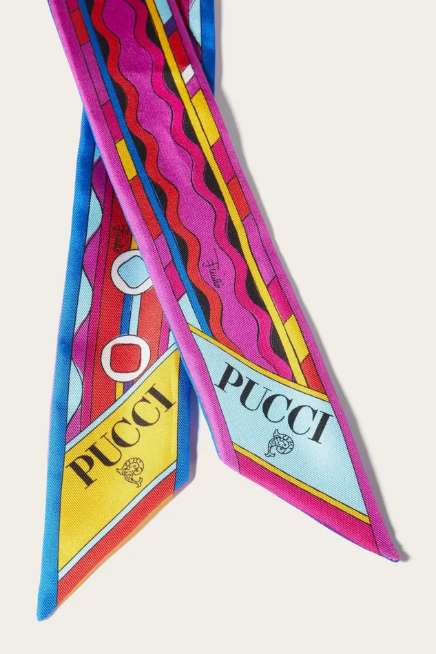 Women Silks PUCCI Vivara And BersaglioPrint SilkTwill Scarf