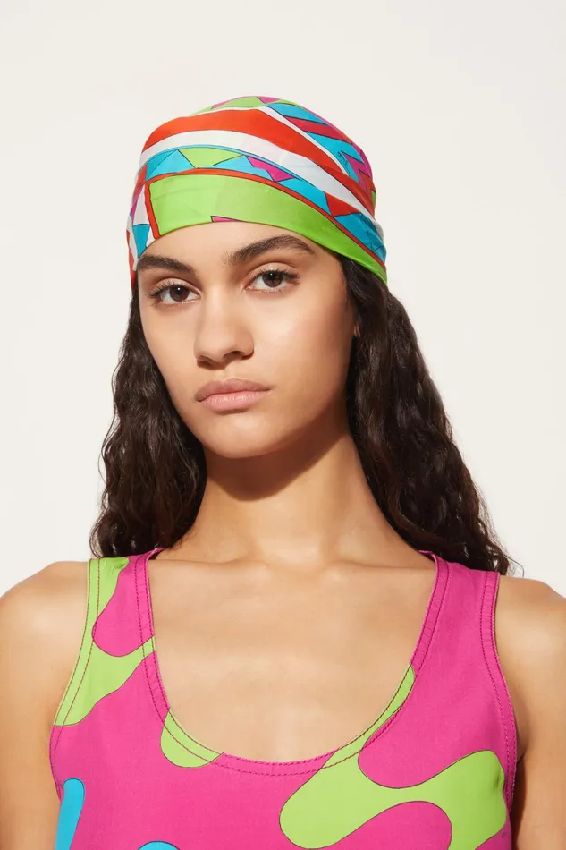 Women Silks PUCCI VivaraPrint Small Cotton Scarf