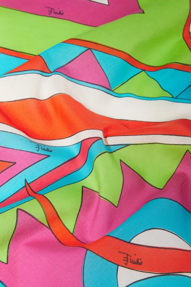 Women Silks PUCCI VivaraPrint Small Cotton Scarf
