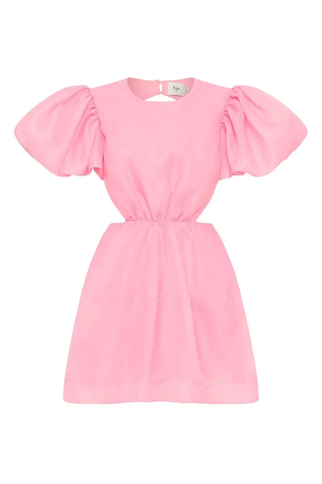 Women Simplicity Cut Out Mini Dress Ballet Pink Aje Dresses
