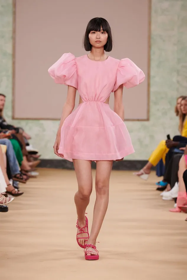 Women Simplicity Cut Out Mini Dress Ballet Pink Aje Dresses