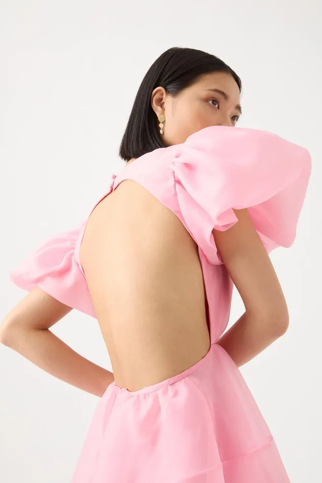 Women Simplicity Cut Out Mini Dress Ballet Pink Aje Dresses