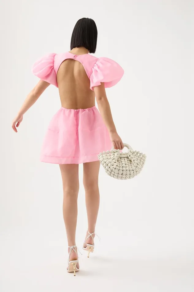 Women Simplicity Cut Out Mini Dress Ballet Pink Aje Dresses