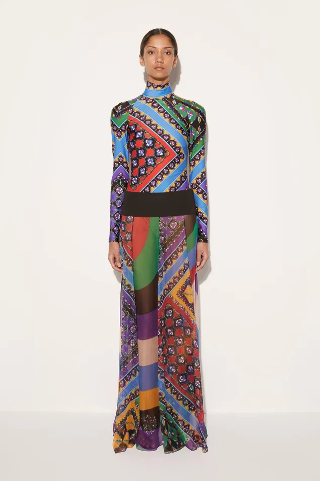 Women Skirts PUCCI Iride And FestaPrint Silk Skirt