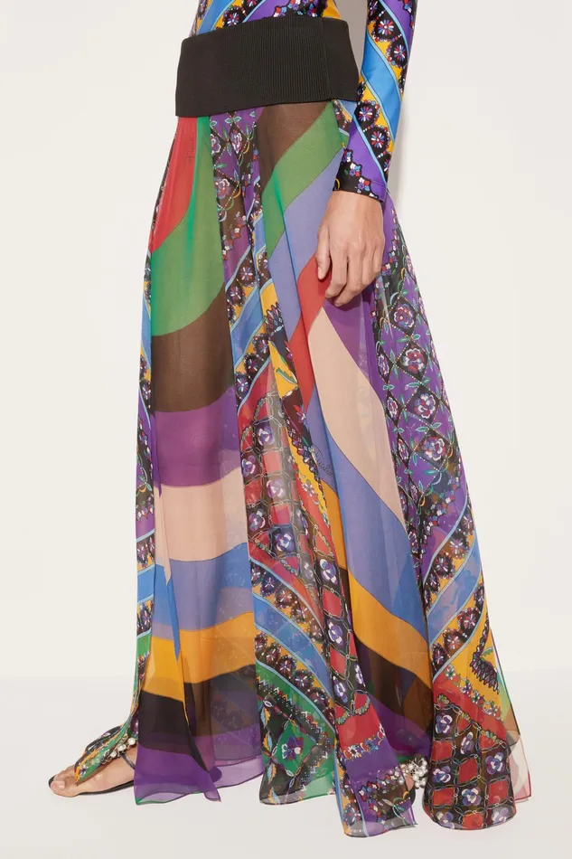 Women Skirts PUCCI Iride And FestaPrint Silk Skirt