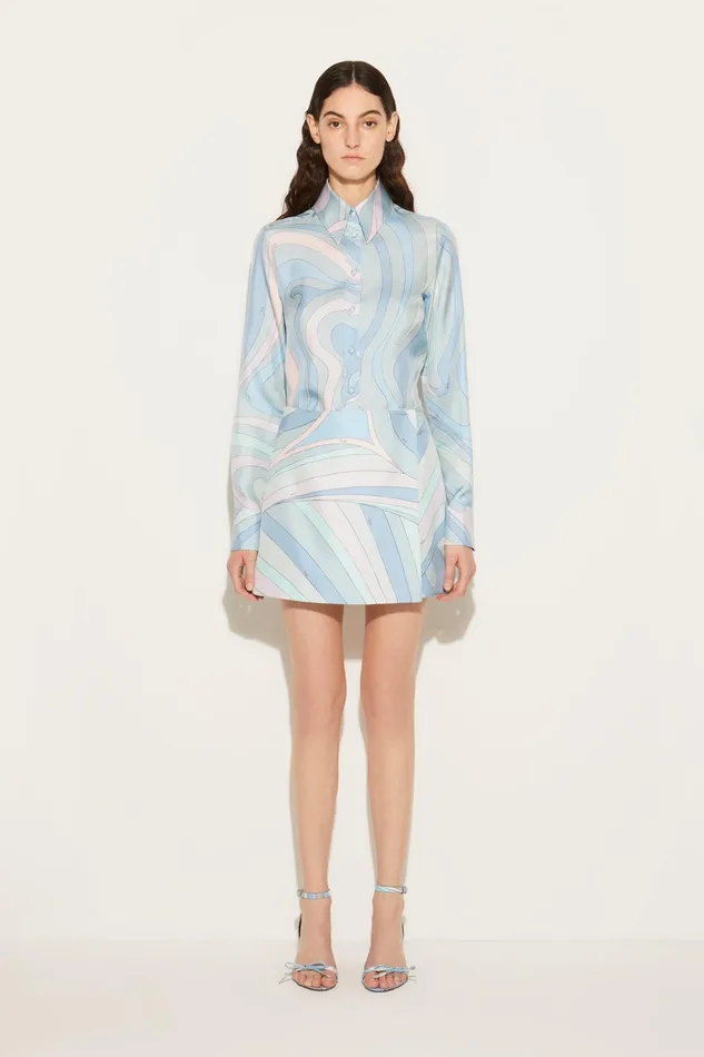 Women Skirts PUCCI IridePrint SilkTwill Skirt