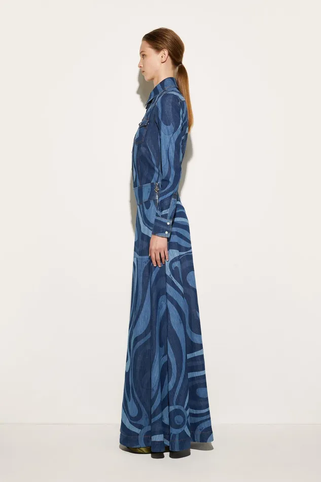 Women Skirts PUCCI MarmoPrint Denim Skirt