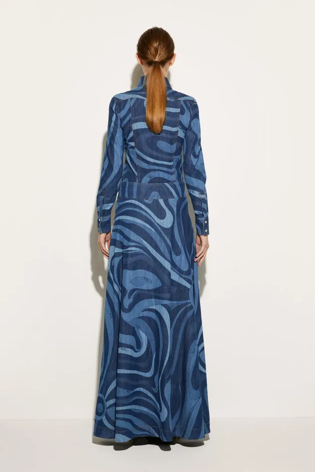 Women Skirts PUCCI MarmoPrint Denim Skirt