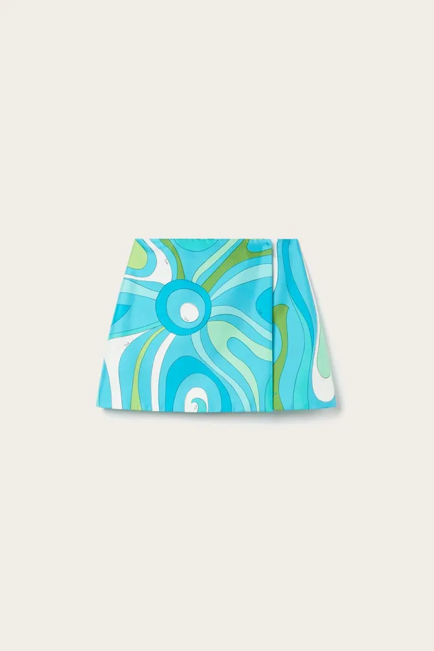 Women Skirts PUCCI MarmoPrint SilkTwill Mini Skirt