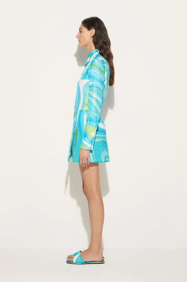 Women Skirts PUCCI MarmoPrint SilkTwill Mini Skirt