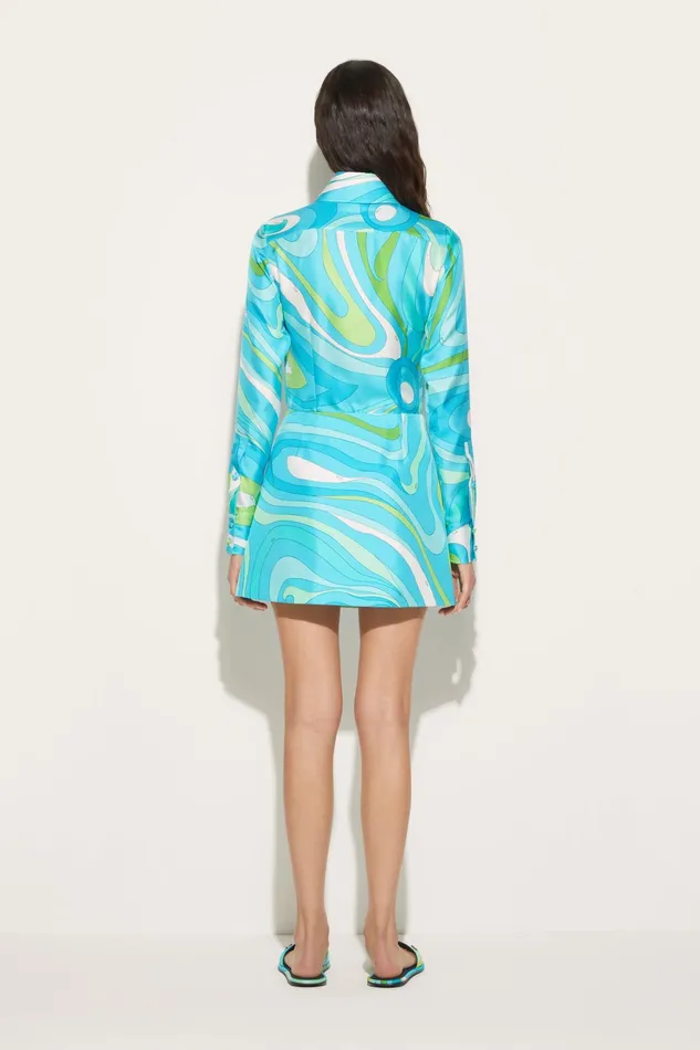 Women Skirts PUCCI MarmoPrint SilkTwill Mini Skirt
