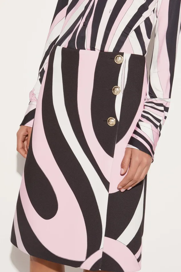 Women Skirts PUCCI MarmoPrint Wrap Skirt
