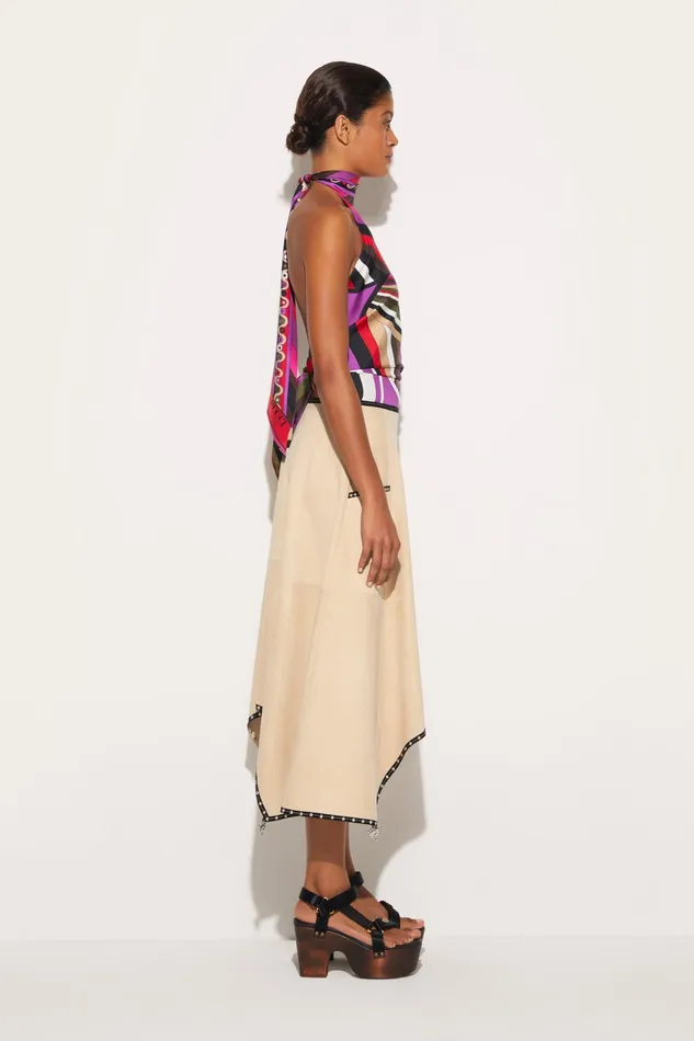 Women Skirts PUCCI Suede Midi Skirt