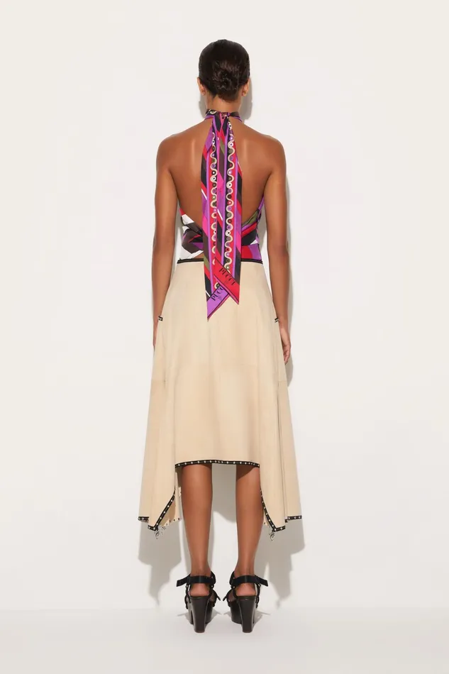 Women Skirts PUCCI Suede Midi Skirt
