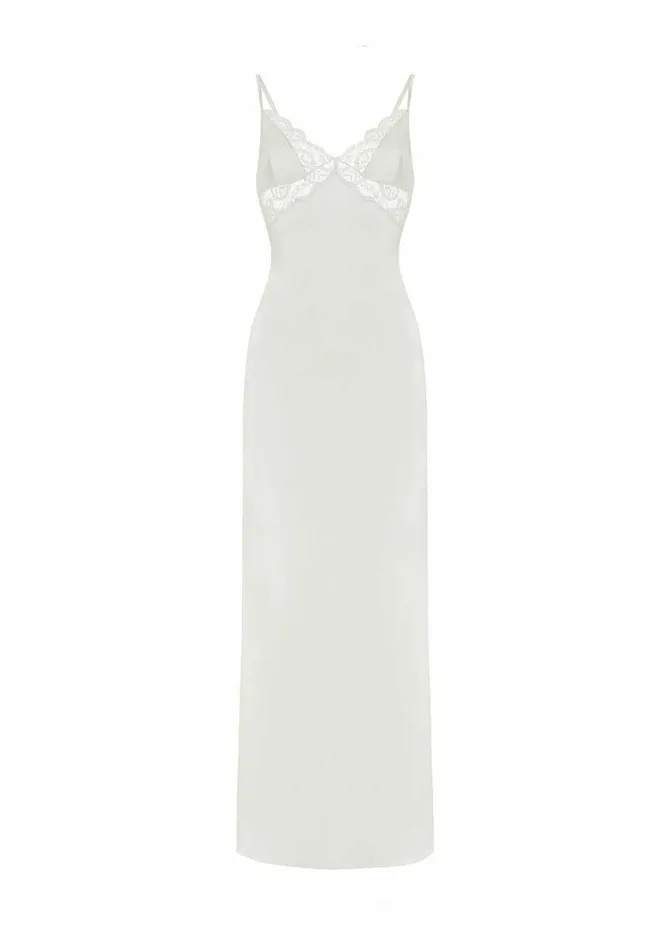 Women Slips Gilda and Pearl Rita Long Slip Ivory