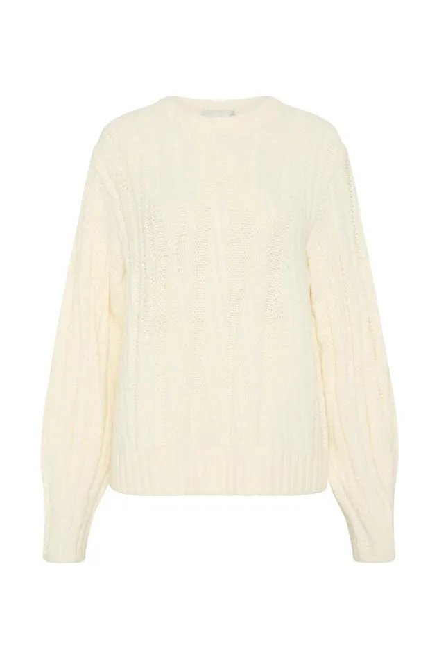 Women Snowy Knit Jumper Ivory Aje Knitwear and Jumpers