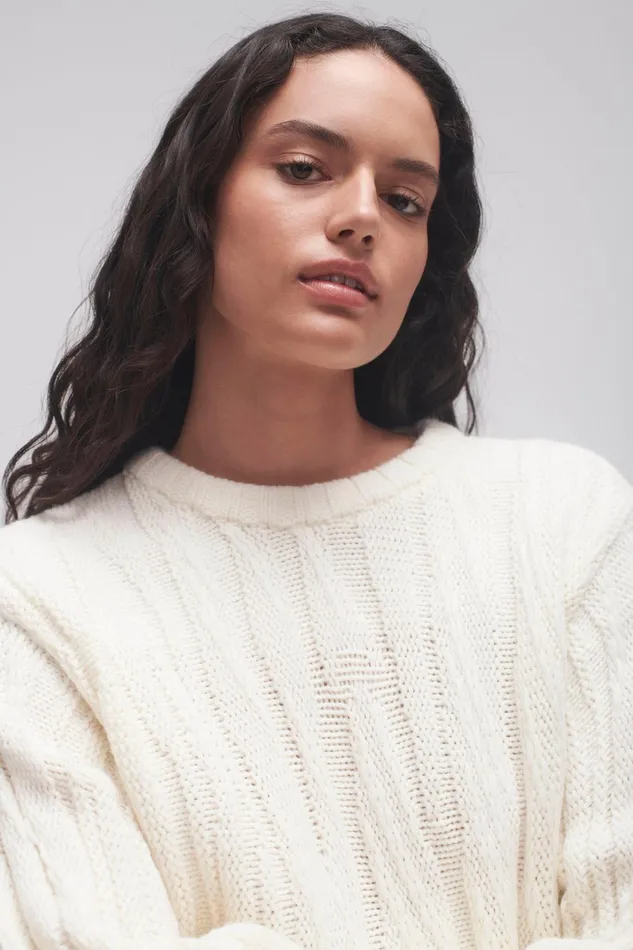 Women Snowy Knit Jumper Ivory Aje Knitwear and Jumpers