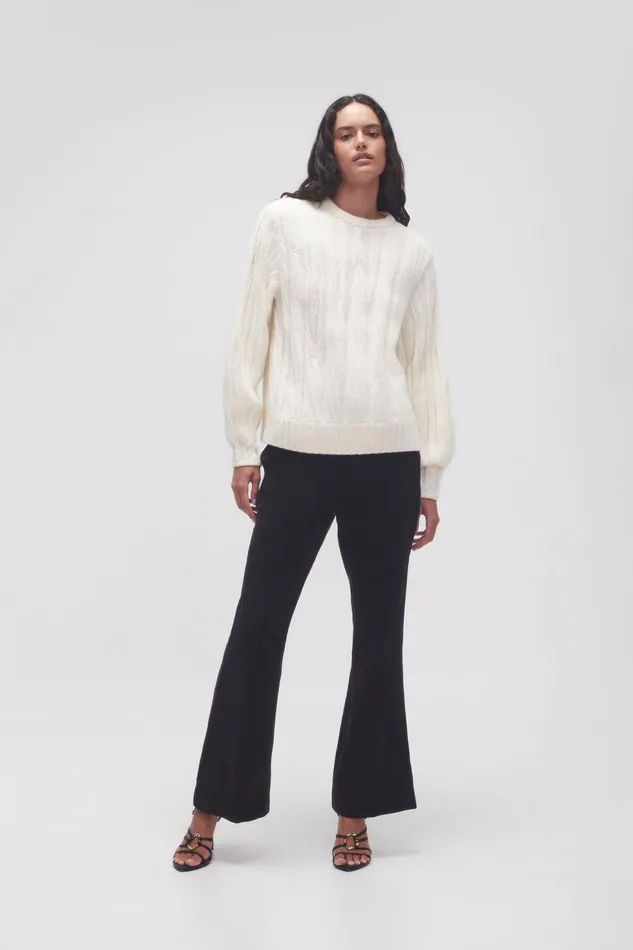 Women Snowy Knit Jumper Ivory Aje Knitwear and Jumpers
