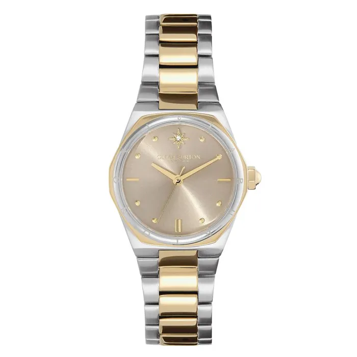Women Sports Luxe Watches Olivia Burton 28mm Mini Hexa Neo Gold and Two Tone Bracelet Watch Women Sports Luxe Watches Olivia Burton 28mm Mini Hexa Neo Gold and Two Tone Bracelet Watch
