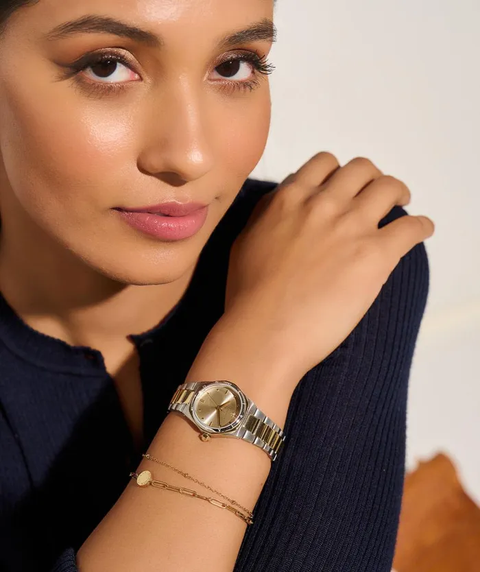 Women Sports Luxe Watches Olivia Burton 28mm Mini Hexa Neo Gold and Two Tone Bracelet Watch Women Sports Luxe Watches Olivia Burton 28mm Mini Hexa Neo Gold and Two Tone Bracelet Watch