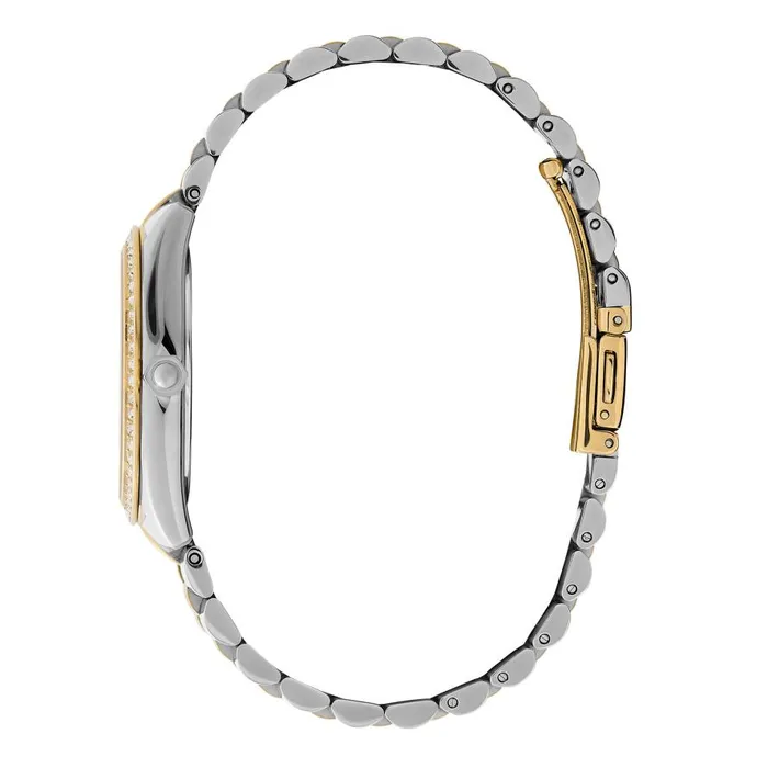 Women Sports Luxe Watches Olivia Burton 34mm Bejewelled Forest Green and Two Tone Bracelet Watch Women Sports Luxe Watches Olivia Burton 34mm Bejewelled Forest Green and Two Tone Bracelet Watch