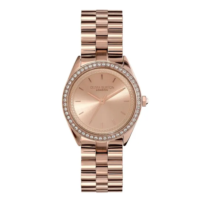 Women Sports Luxe Watches Olivia Burton 34mm Bejewelled Rose Gold Bracelet Watch Women Sports Luxe Watches Olivia Burton 34mm Bejewelled Rose Gold Bracelet Watch